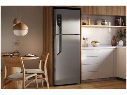 Geladeira/Refrigerador Electrolux Frost Free Duplex Inox Look 480L Efficient TF71S Imagem de Geladeira/Refrigerador Electrolux Frost Free Duplex Inox Look 480L Efficient TF71S