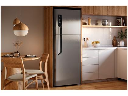 Geladeira/Refrigerador Electrolux Frost Free Duplex Inox Look 480L Efficient Imagem de Geladeira/Refrigerador Electrolux Frost Free Duplex Inox Look 480L Efficient