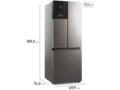 Geladeira/Refrigerador Electrolux Frost Free French Door Inox Look 480L Efficiente IM7S Imagem de Geladeira/Refrigerador Electrolux Frost Free French Door Inox Look 480L Efficiente IM7S
