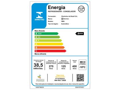 Imagem de Geladeira/Refrigerador Electrolux Frost Free Inverse Inox Look 400L Efficient IB6S Bivolt