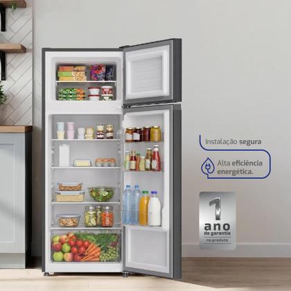 Imagem de Geladeira Refrigerador HQ Defrost 230 Litros Preto HQ-230RDFS