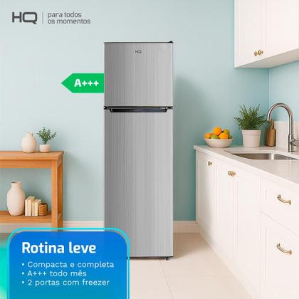 Imagem de Geladeira Refrigerador HQ Defrost 290 Litros Preto/Cinza HQ-290RDF 220V