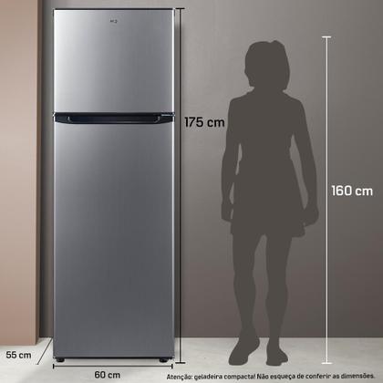 Geladeira Refrigerador HQ Defrost 310 Litros Preto/Inox HQ-310RDF 220V Imagem de Geladeira Refrigerador HQ Defrost 310 Litros Preto/Inox HQ-310RDF 220V