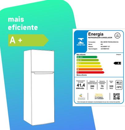 Imagem de Geladeira Refrigerador HQ Frost Free 360 Litros Branco HQ-360RFF