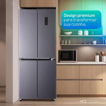 Imagem de Geladeira Refrigerador HQ Frost Free Inverter Multidoor 426 Litros Cinza HQ-426MDFF