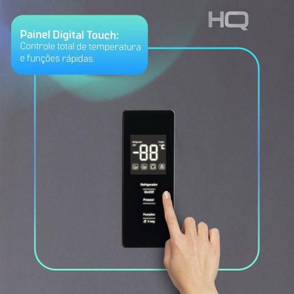 Imagem de Geladeira Refrigerador HQ Frost Free Side by Side 460 Litros Cinza HQ-460SBSFF 127V