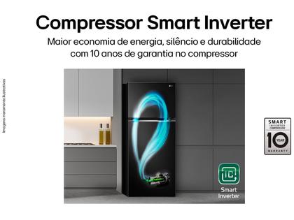 Geladeira/Refrigerador LG Frost Free Black 395L - Duplex GN-B392PXG Compressor Inverter Imagem de Geladeira/Refrigerador LG Frost Free Black 395L