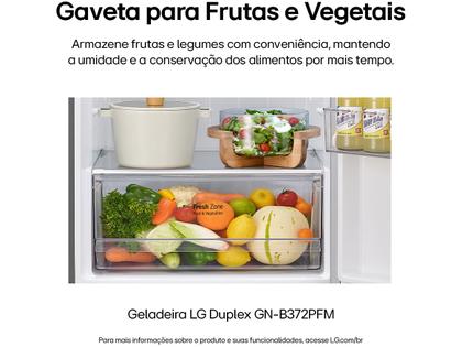 Imagem de Geladeira/Refrigerador LG Frost Free Inox Duplex 375L GN-B372PFM