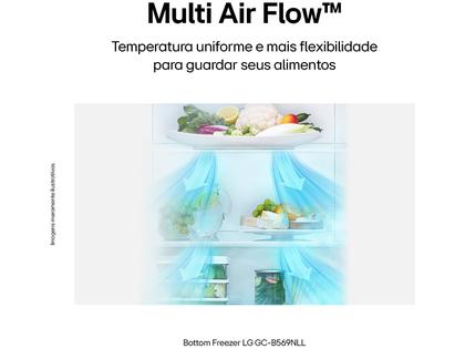 Geladeira/Refrigerador LG Frost Free Smart Inverse Prata 451L Inox Look GC-B569NLLM.APZFSBS Imagem de Geladeira/Refrigerador LG Frost Free Smart Inverse Prata 451L Inox Look GC-B569NLLM.APZFSBS