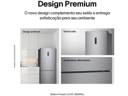Geladeira/Refrigerador LG Frost Free Smart Inverse Prata 451L Inox Look GC-B569NLLM.APZFSBS Imagem de Geladeira/Refrigerador LG Frost Free Smart Inverse Prata 451L Inox Look GC-B569NLLM.APZFSBS