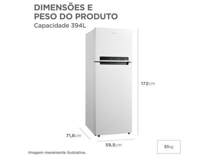 Imagem de Geladeira/Refrigerador Midea Frost Free Duplex Branco 394L RT533