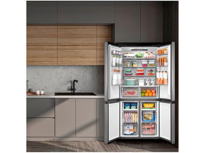 Imagem de Geladeira/Refrigerador Midea Smart Frost Free French Door Prata 474L MD-RF691FGD463 Bivolt