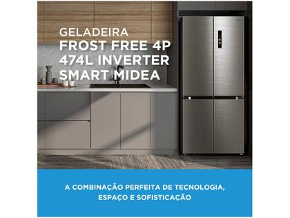 Imagem de Geladeira/Refrigerador Midea Smart Frost Free French Door Prata 474L MD-RF691FGD463 Bivolt