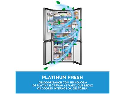 Imagem de Geladeira/Refrigerador Midea Smart Frost Free French Door Prata 474L MD-RF691FGD463 Bivolt