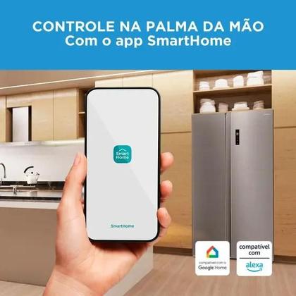 Imagem de Geladeira/Refrigerador Midea Smart Frost Free Side by Side Cinza 511L MDRS710FGD46 220V