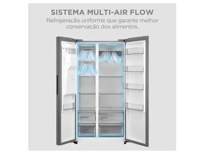Imagem de Geladeira/Refrigerador Midea Smart Sensor Frost Free Prata 570L MDRS761MYD461