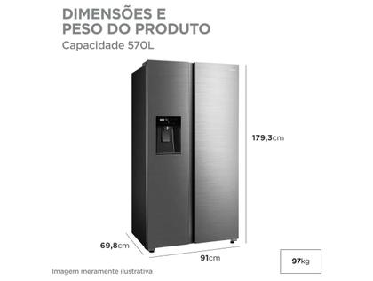 Imagem de Geladeira/Refrigerador Midea Smart Sensor Frost Free Prata 570L MDRS761MYD462