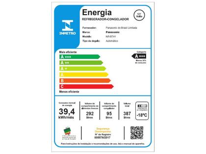 Imagem de Geladeira Refrigerador Panasonic 387L Frost Free Duplex NR-BT41PD1W