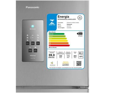 Imagem de Geladeira/Refrigerador Panasonic 483 Litros A+++ NR-BT55PV2XA - Frost Free, Inverter, 2 Portas, Econavi, Aço Escovado