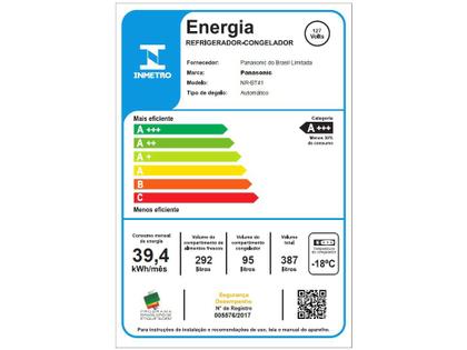 Geladeira/Refrigerador Panasonic Frost Free Duplex 387L Top Freezer BT41X Imagem de Geladeira/Refrigerador Panasonic Frost Free Duplex 387L Top Freezer BT41X