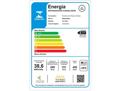 Geladeira/Refrigerador Panasonic Frost Free Duplex Inverse Black Glass 450L BB65 Imagem de Geladeira/Refrigerador Panasonic Frost Free Duplex Inverse Black Glass 450L BB65