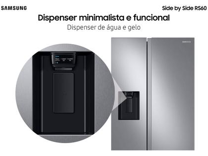 Imagem de Geladeira/Refrigerador Samsung Frost Free Side by Side 628L com Dispenser de Água e Gelo RS60T5200S9