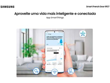 Imagem de Geladeira/Refrigerador Samsung Smart Frost Free French Door 576L com Dispenser de Água e Gelo RF27CG5410SR/AZ