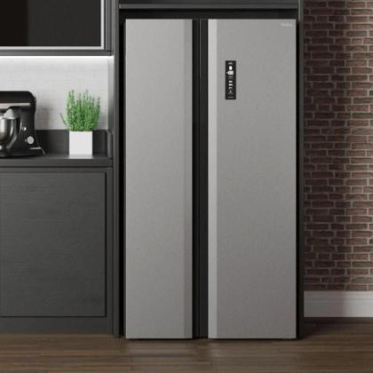 Imagem de Geladeira Refrigerador Side By Side Philco PRF504I 489 litros Display Digital Inox