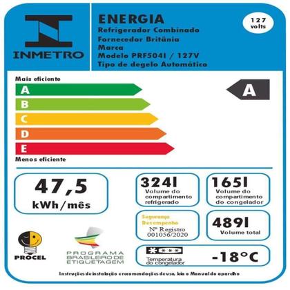 Imagem de Geladeira Refrigerador Side By Side Philco PRF504I 489 litros Display Digital Inox