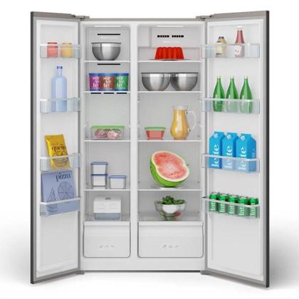 Imagem de Geladeira Refrigerador Side By Side Philco PRF504I 489 litros Display Digital Inox