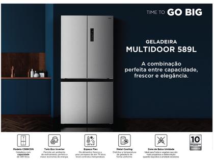 Geladeira/Refrigerador TCL Frost Free Inox French Door 589L
