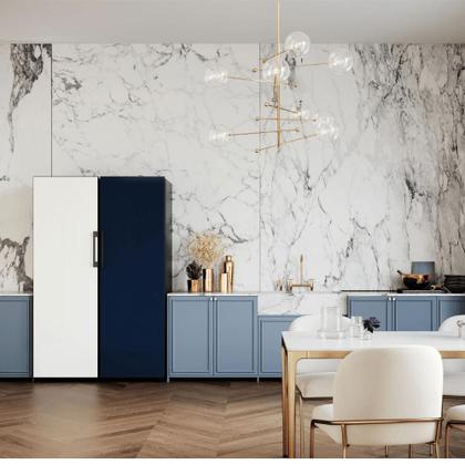 Imagem de Geladeira Samsung Bespoke Azul 315L 1 porta Flex 110V (Painel Opcional) RZ32A744541/AZ