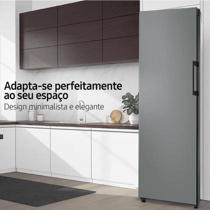 Geladeira Samsung Bespoke Cinza 315L 1 porta Flex 110V (Painel