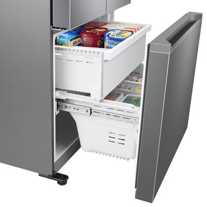 Imagem de Geladeira Samsung RF49A Inverter Frost Free 3 Portas com Dispenser de Água 470L Inox Look