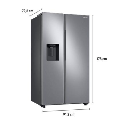Imagem de Geladeira Samsung RS60 Side by Side com All Around Cooling e SpaceMax 602L Inox Look