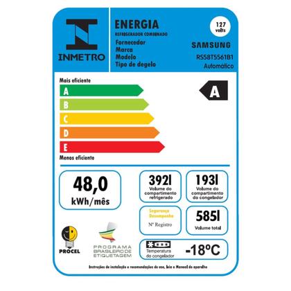Imagem de Geladeira Samsung Side By Side 585 Litros Preta Premium