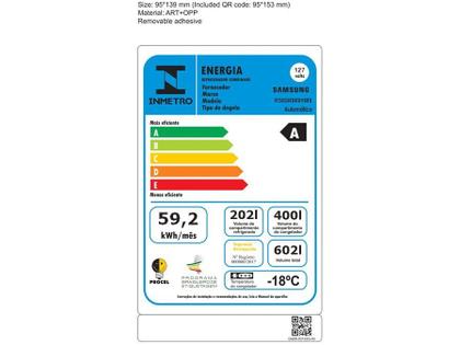Geladeira Samsung Side by Side Inverter 601L Inox Look 110V