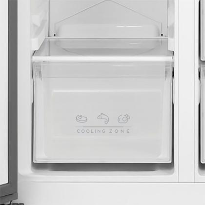 Imagem de Geladeira Side By Side 442L Inverter Cor Inox Conectada Midea