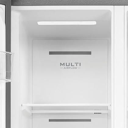 Imagem de Geladeira Side By Side 442L Inverter Cor Inox Conectada Midea