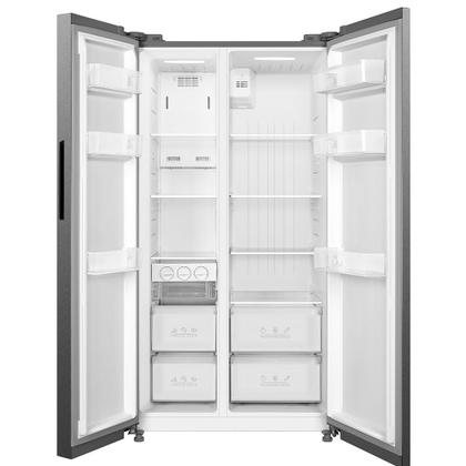 Imagem de Geladeira Side by Side 511L Inverter Cor Inox Conectada Midea