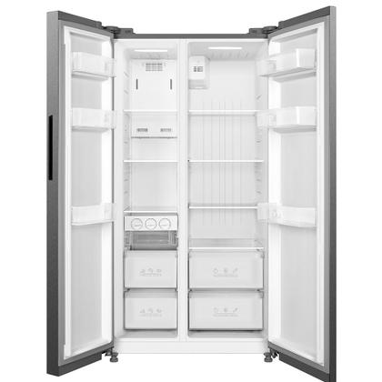 Imagem de Geladeira Side by Side 511L Inverter Cor Inox Conectada Midea