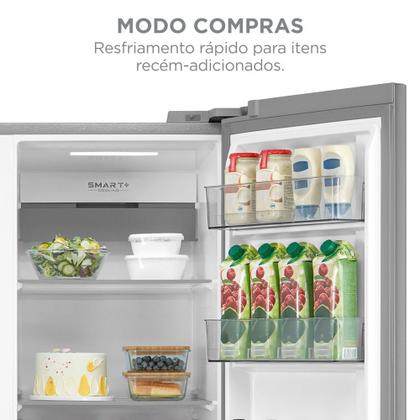 Imagem de Geladeira Side by Side 570L Dispenser Água e Gelo Inverter cor Inox Midea