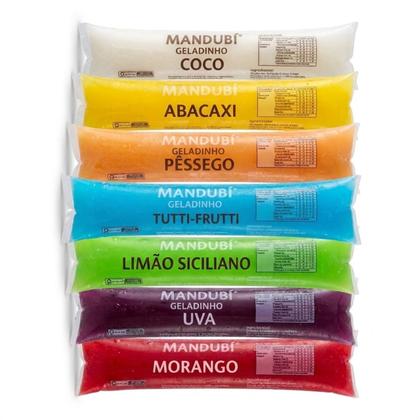 Imagem de Geladinho Cremoso Mandubí 40 Unidades 55ml Sabores Sortidos Sacolé Chup-Chup Refrescante