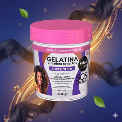 Imagem de Gelatina Ativadora de Cachos Super Óleos 400g - Salon Line