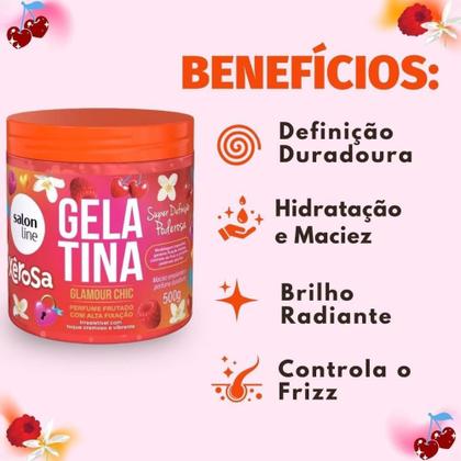 Imagem de Gelatina Capilar Salon Line Xerosa Glamour Chic 500g