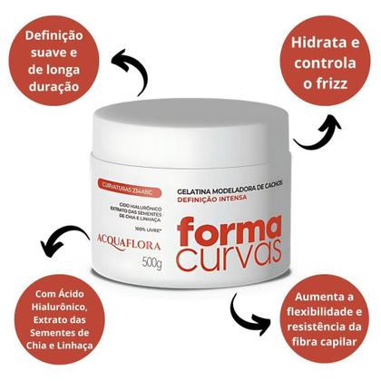 Imagem de Gelatina Modeladora De Cachos Acquaflora Forma Curvas 500G