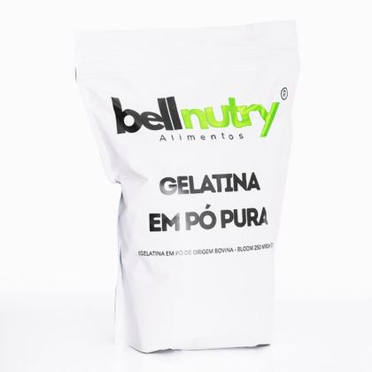 Imagem de Gelatina Pura Incolor Sem Sabor 1 Kg BellNutry Colágeno Natural Para Receitas Fit Pele Cabelo Unha