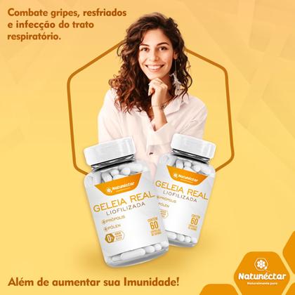 Imagem de Geleia Real +Própolis +Pólen 60 Caps Fortalece A Imunidade