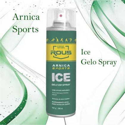 Imagem de Gelo em spray arnica sports ice 280ml para dores e lesões dágua natural
