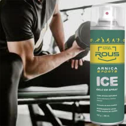 Imagem de Gelo em spray arnica sports ice 280ml para dores e lesões dágua natural